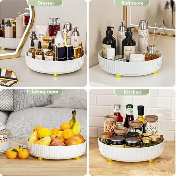 NEW Bathroom Organizers and Storage,Rotating Makeup Organizer Tray for Perfume - Picture 7 of 8